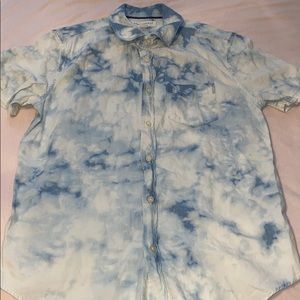 Aeropostale tie dye short sleeve button down